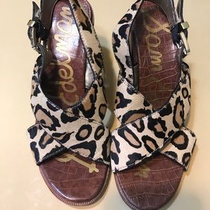 Sam Edelman Chunky Sandals Leopard
